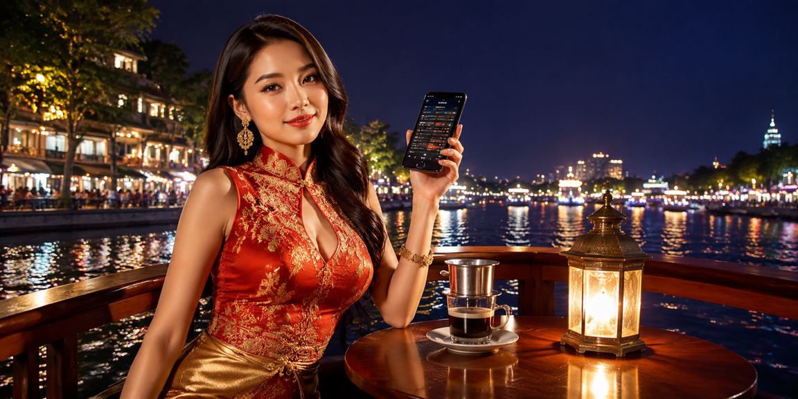 Người dùng trải nghiệm casino trực tuyến trên điện thoại tại Hà Nội cùng cà phê sáng
